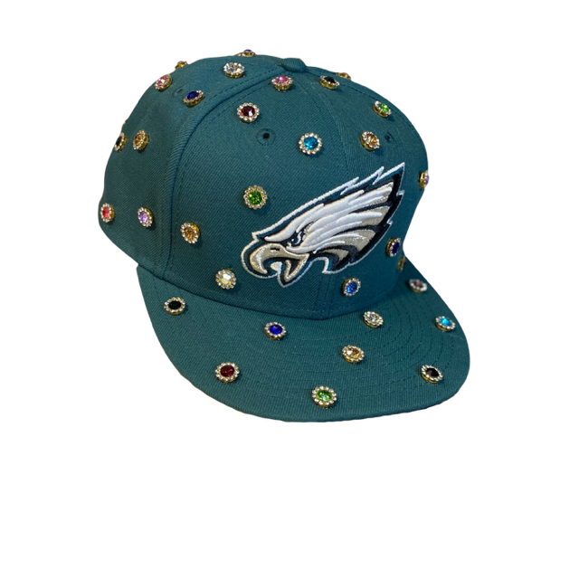 Custom New Era Snapback Hat with 12mm Rhinestones – Made to Order