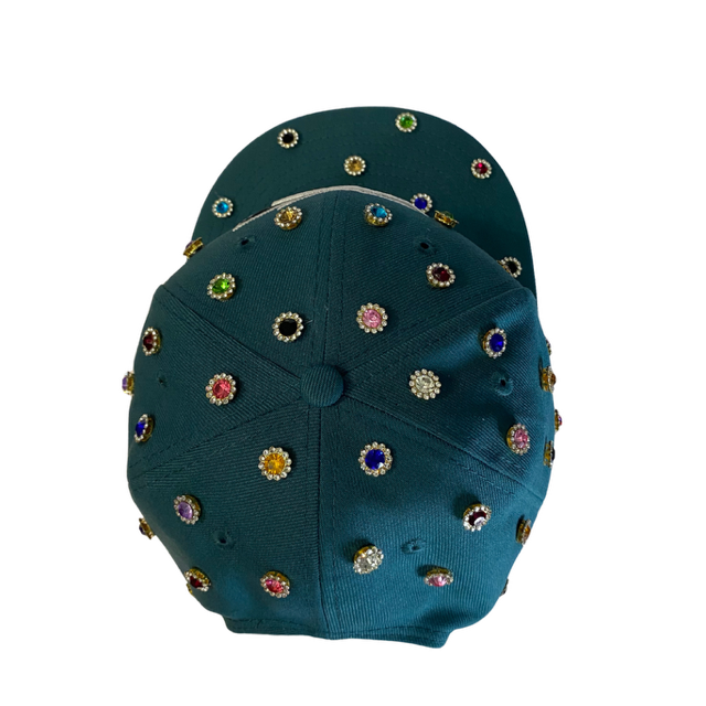 Custom New Era Snapback Hat with 12mm Rhinestones – Made to Order