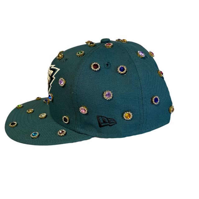 Custom New Era Snapback Hat with 12mm Rhinestones – Made to Order