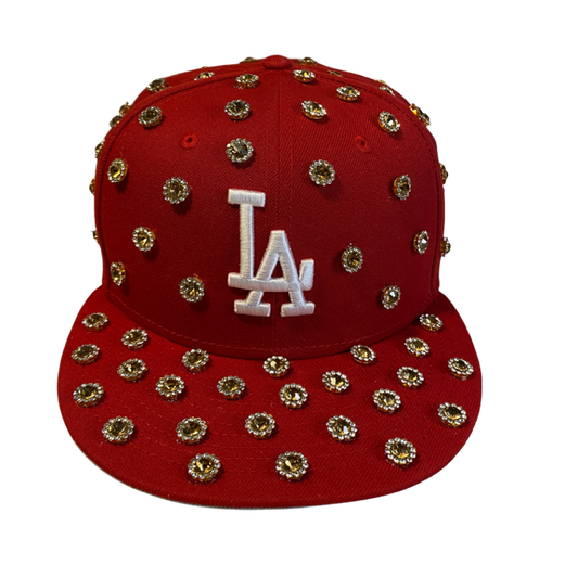 Custom New Era Snapback Hat with 12mm Rhinestones – Made to Order