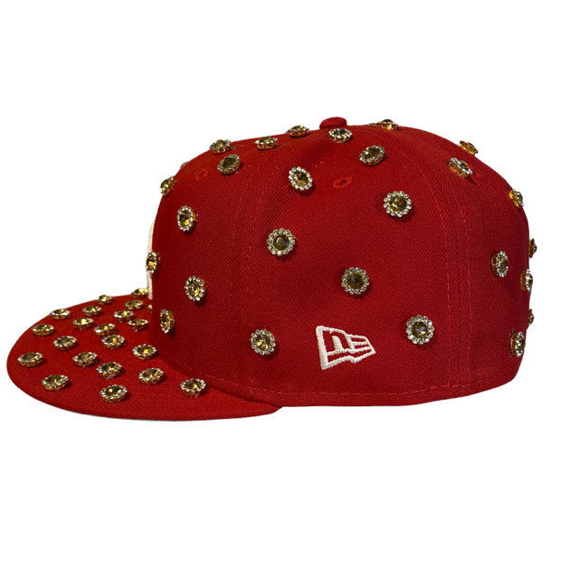 Custom New Era Snapback Hat with 12mm Rhinestones – Made to Order